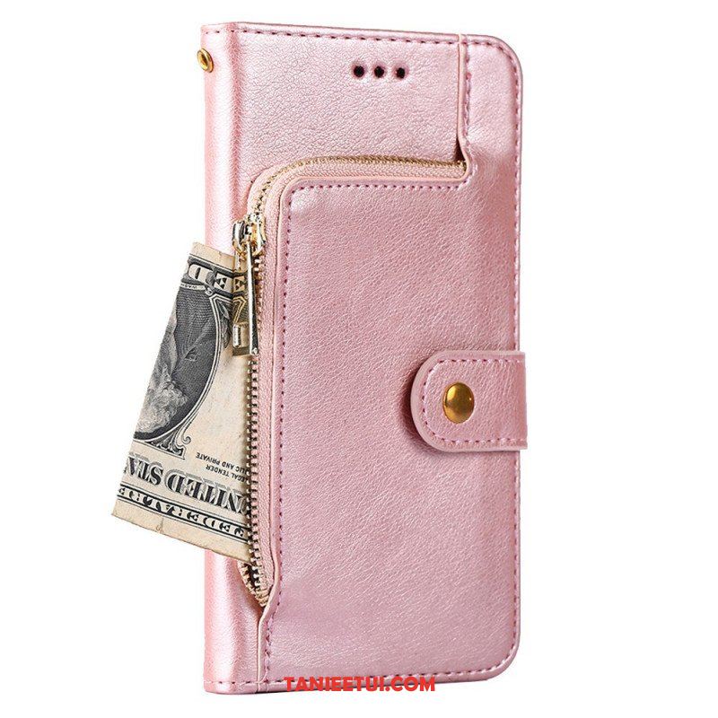 Etui Folio do Samsung Galaxy S22 5G Przednia Portmonetka I Smycz