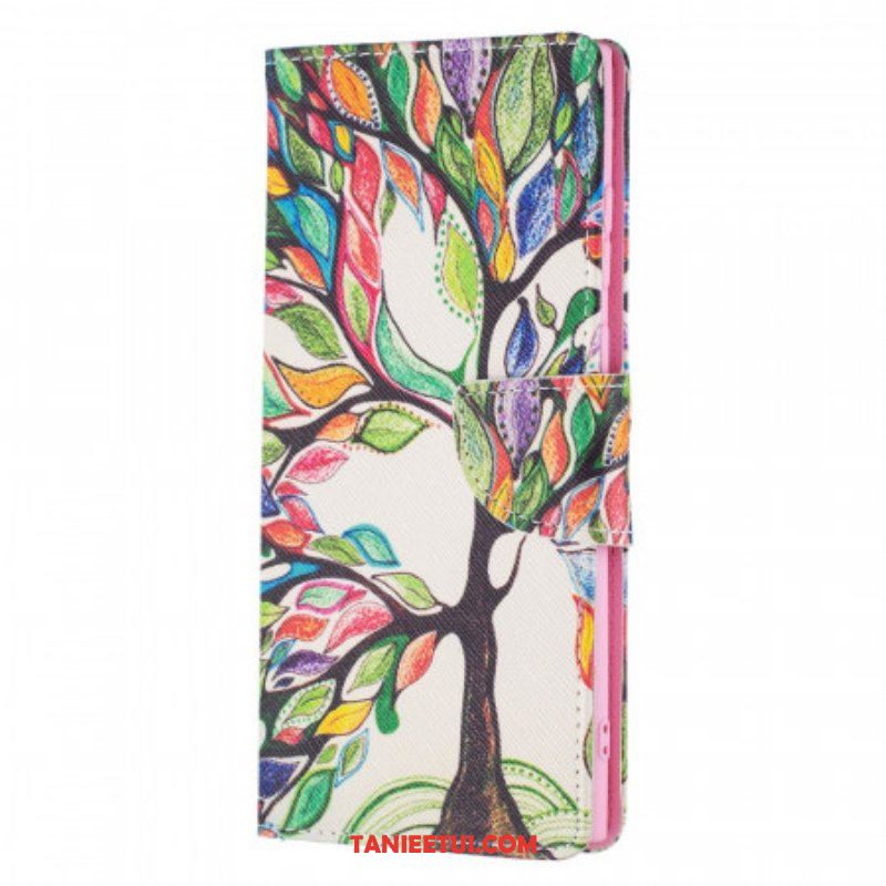 Etui Folio do Samsung Galaxy S22 Ultra 5G Kolorowe Drzewo