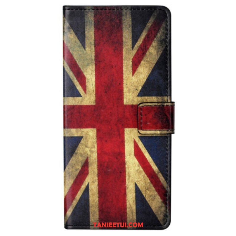 Etui Folio do Samsung Galaxy S23 5G Vintage Angielska Flaga