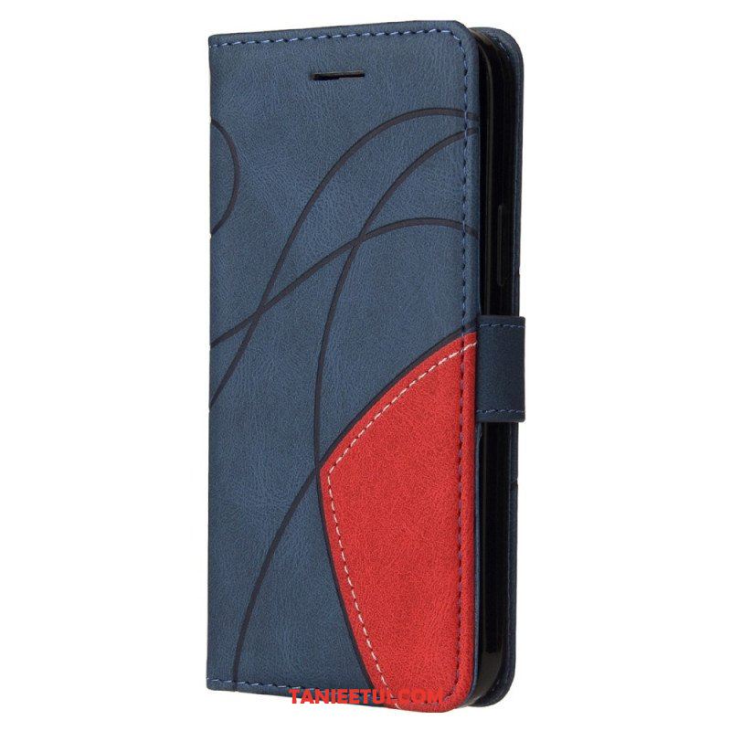 Etui Folio do Samsung Galaxy S23 5G z Łańcuch Dwukolorowy Pasek