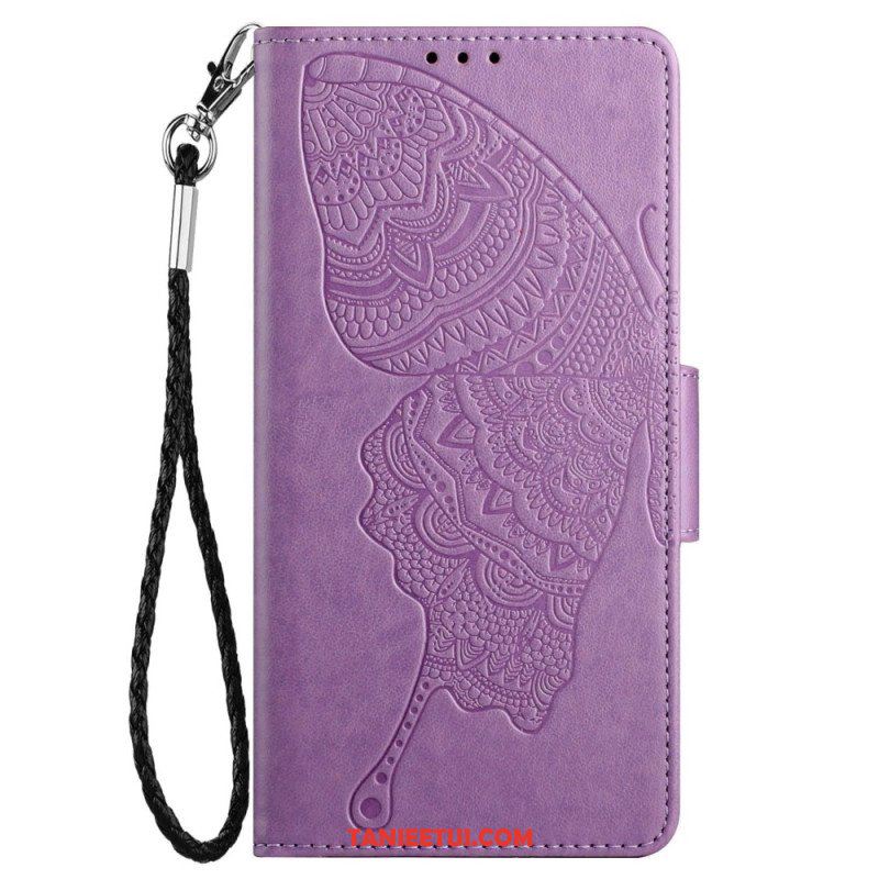 Etui Folio do Samsung Galaxy S23 Ultra 5G Dwukolorowy Barokowy Motyl