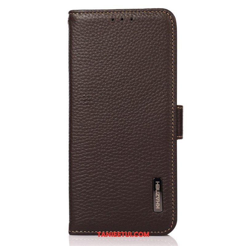 Etui Folio do Samsung Galaxy S23 Ultra 5G Skóra Liczi Khazneh Rfid