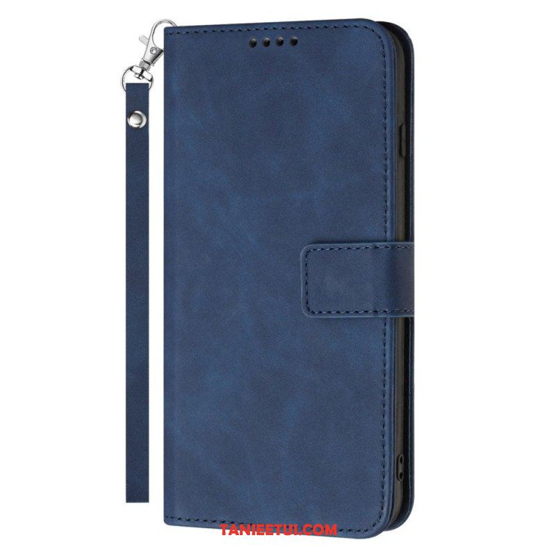 Etui Folio do Samsung Galaxy S23 Ultra 5G z Łańcuch Pasek W Stylu Vintage