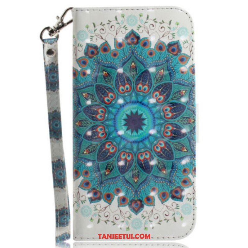 Etui Folio do Samsung Galaxy S23 Ultra 5G z Łańcuch Paskowata Mandala