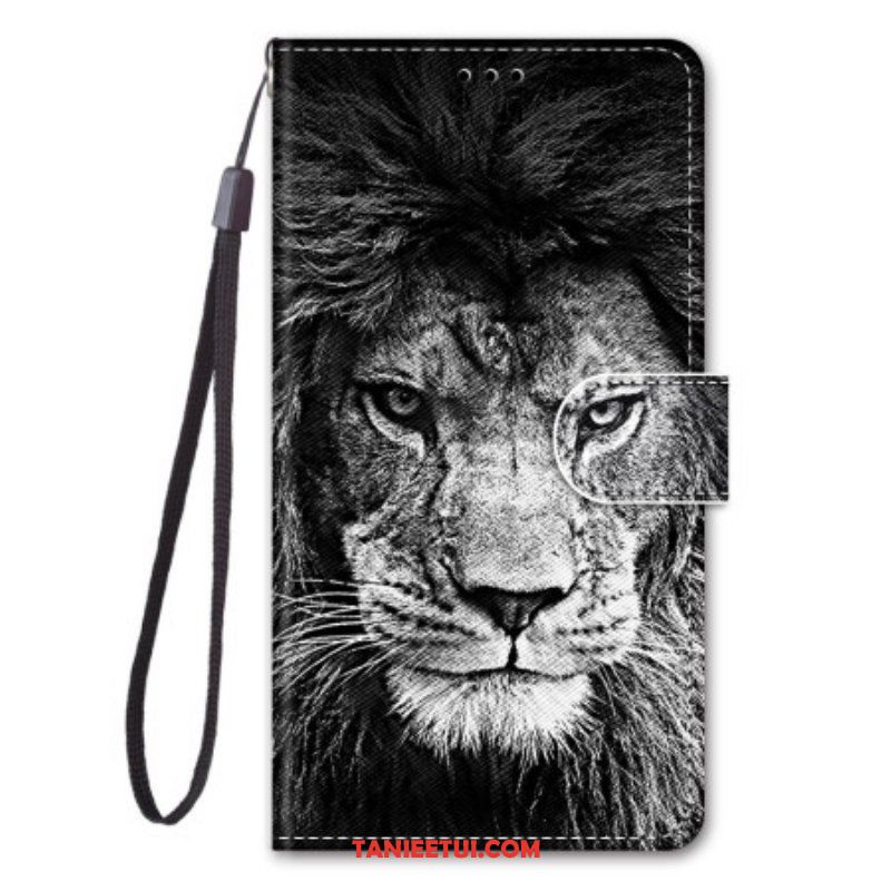 Etui Folio do Sony Xperia 1 IV z Łańcuch Smycz Lew