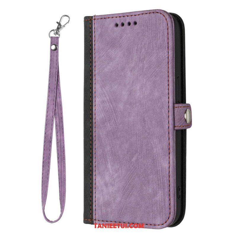 Etui Folio do Sony Xperia 5 IV Dwukolorowy Z Paskiem