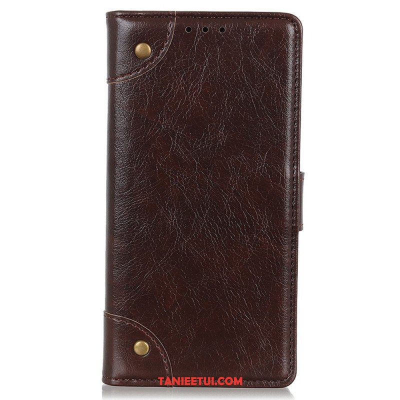 Etui Folio do Xiaomi 12T / 12T Pro Nity W Stylu Vintage Ze Skóry Nappa