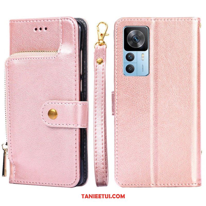 Etui Folio do Xiaomi 12T / 12T Pro Przednia Portmonetka I Smycz