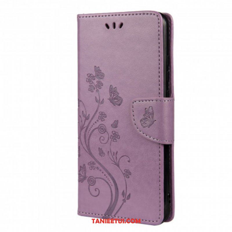 Etui Folio do Xiaomi Redmi Note 10 / 10S Azjatyckie Motyle I Kwiaty
