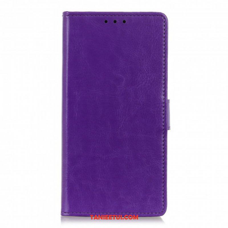 Etui Folio do Xiaomi Redmi Note 10 / 10S Prosty Efekt Błyszczącej Skóry