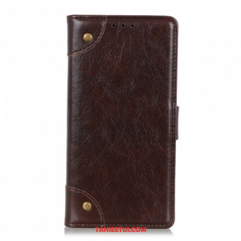 Etui Folio do Xiaomi Redmi Note 10 Pro Nity W Stylu Vintage Ze Skóry Nappa