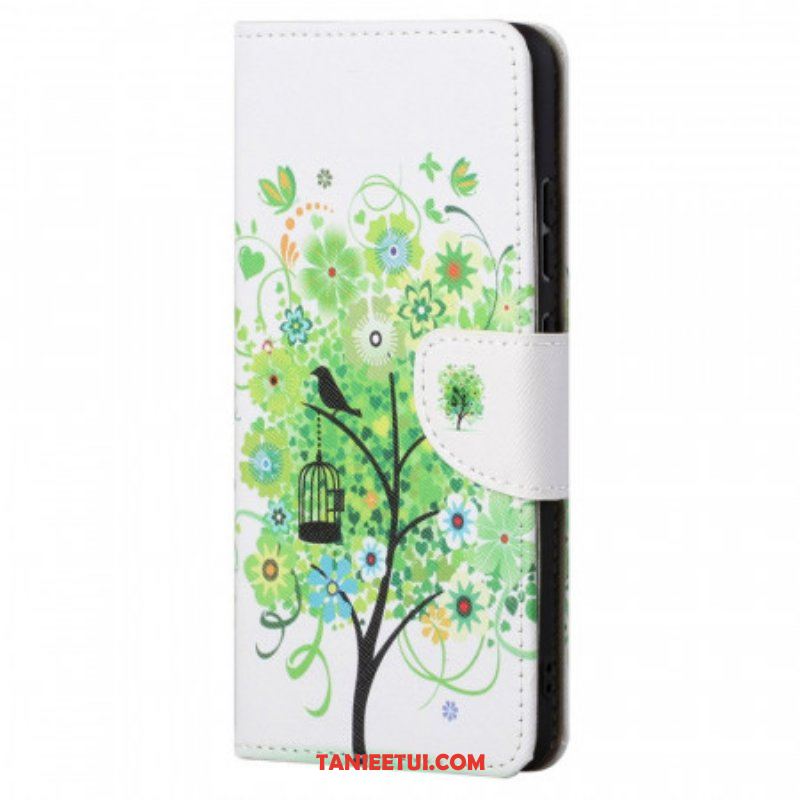 Etui Folio do Xiaomi Redmi Note 11 / 11S Zielone Drzewo