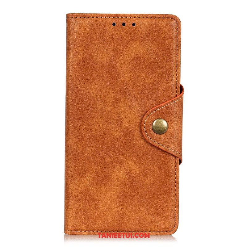 Etui Folio do Xiaomi Redmi Note 11 Pro / 11 Pro 5G Guzik Ze Sztucznej Skóry