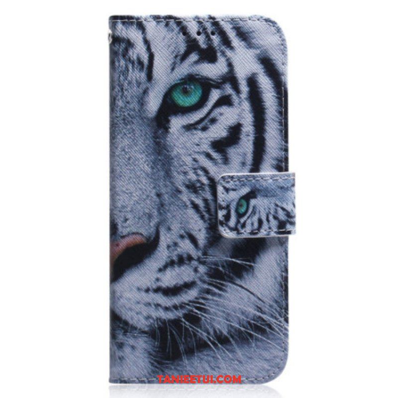 Etui Folio do Xiaomi Redmi Note 12 4G Biały Tygrys