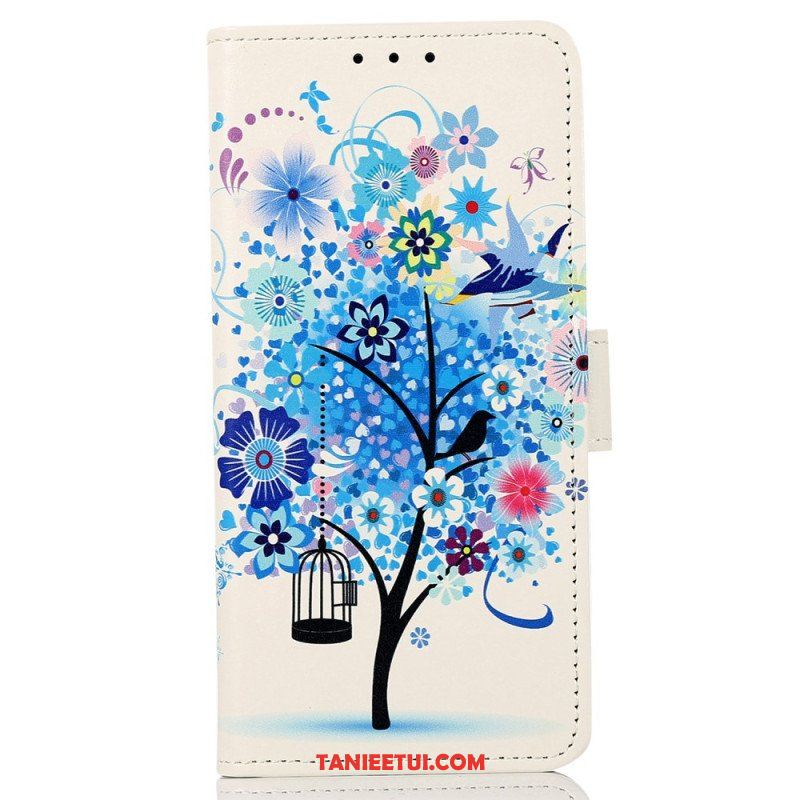 Etui Folio do Xiaomi Redmi Note 12 4G Drzewo Z Kolorowymi Ulistnieniem