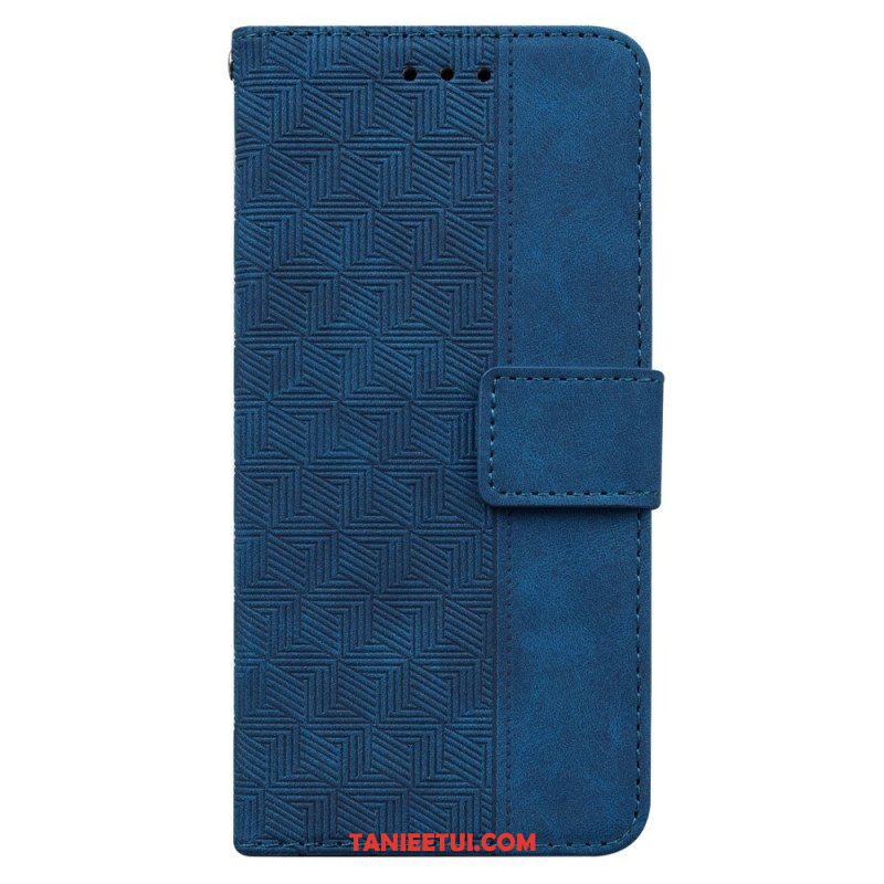 Etui Folio do Xiaomi Redmi Note 12 4G z Łańcuch Pasiasty Wzór