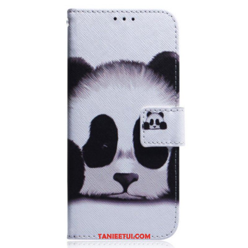 Etui Folio do Xiaomi Redmi Note 12 5G z Łańcuch Paskowata Panda