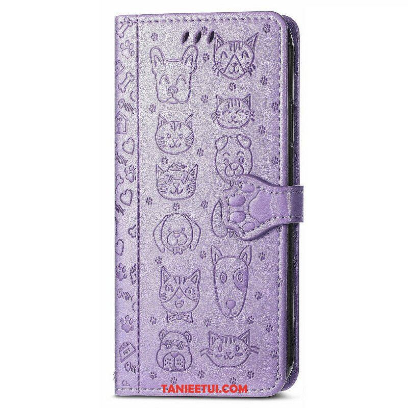 Etui Folio do iPhone 13 Mini Animowane Zwierzęta