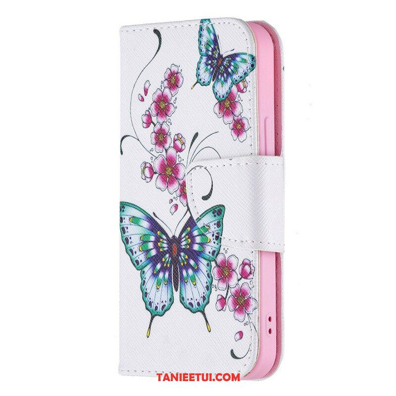 Etui Folio do iPhone 13 Mini Cudowne Motyle