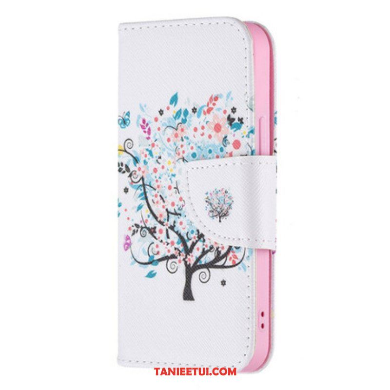 Etui Folio do iPhone 13 Mini Kwitnące Drzewo