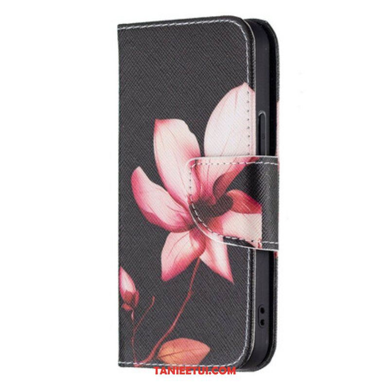 Etui Folio do iPhone 13 Mini Różowy Kwiat