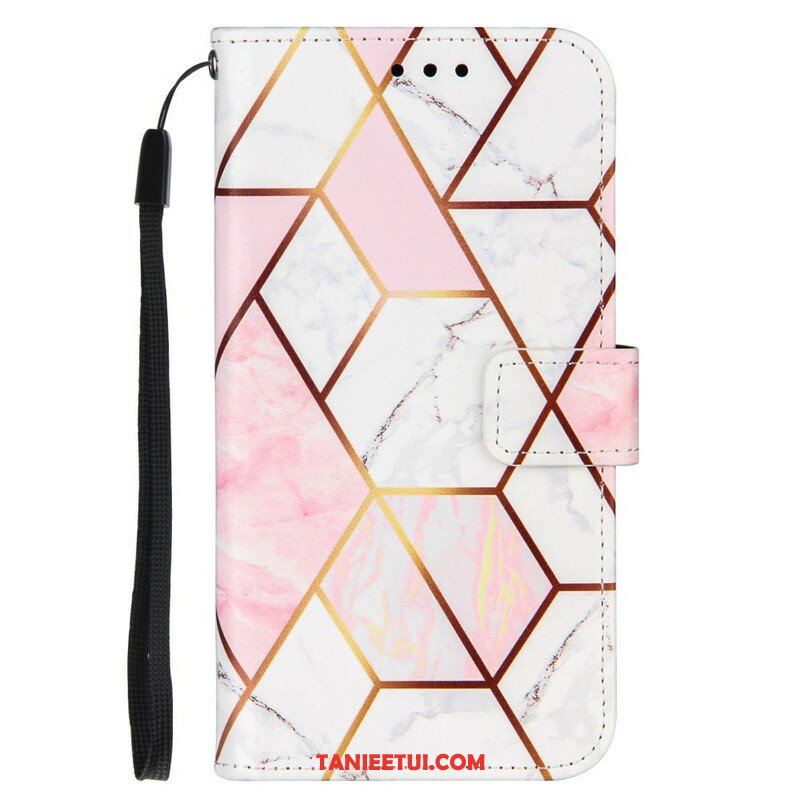 Etui Folio do iPhone 13 Pro Geometryczny Marmur