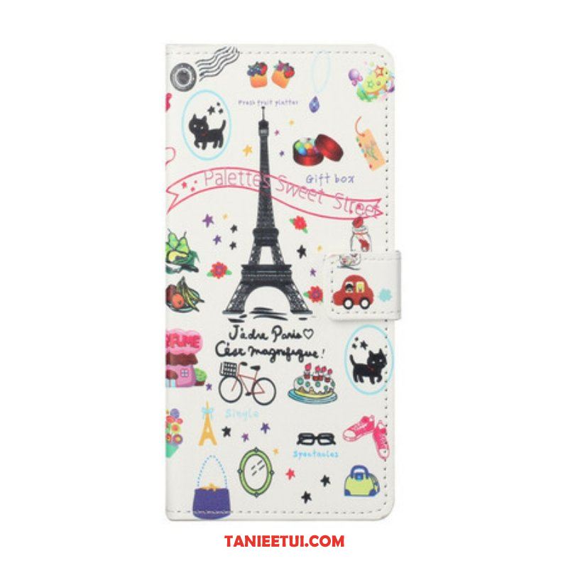 Etui Folio do iPhone 13 Pro Kocham Paryż