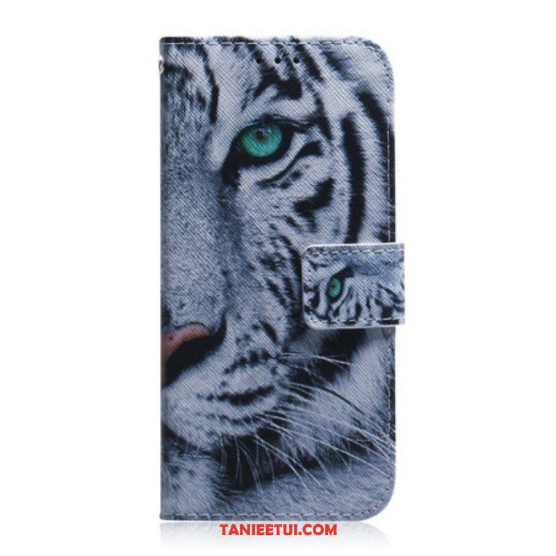 Etui Folio do iPhone 13 Pro Twarz Tygrysa