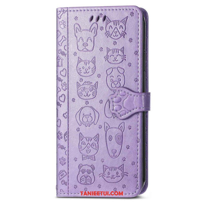 Etui Folio do iPhone 14 Animowane Zwierzęta