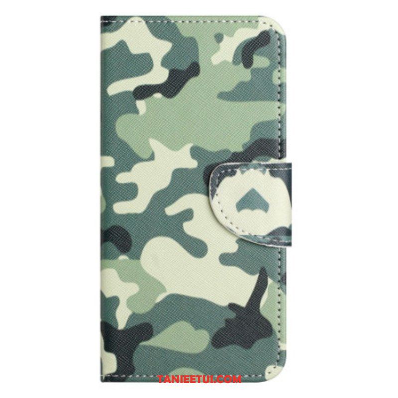 Etui Folio do iPhone 14 Pro Kamuflaż Wojskowy