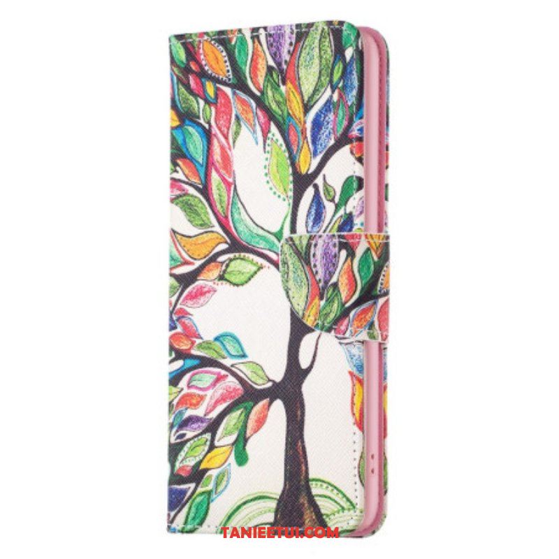 Etui Folio do iPhone 14 Pro Malowanie Drzew
