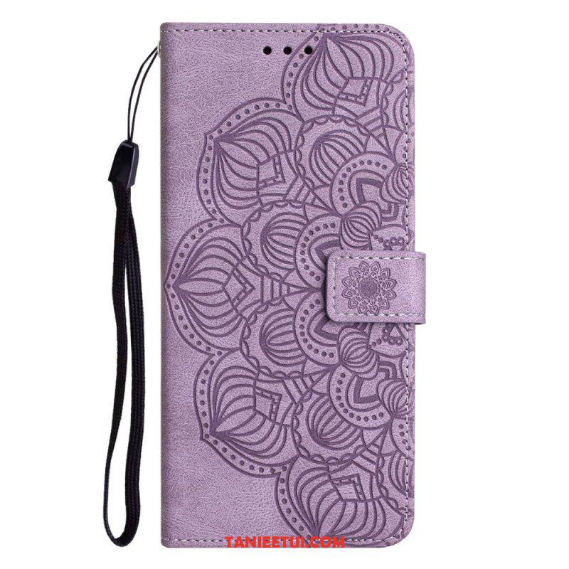 Etui Folio do iPhone 14 z Łańcuch Paskowata Mandala