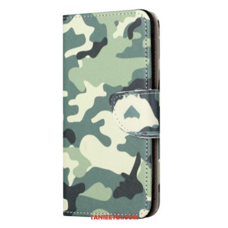Etui Folio do iPhone 15 Plus Kamuflaż Wojskowy