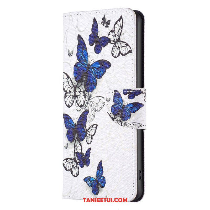 Etui Folio do iPhone 15 Plus Kolorowe Motyle