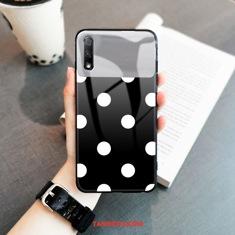 Etui Honor 9x Tendencja Silikonowe Szkło, Obudowa Honor 9x Wiatr Czarny Kosmetyczka