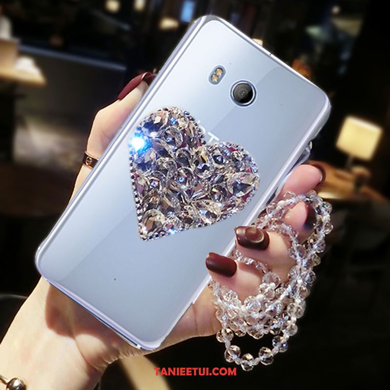 Etui Htc U11 Telefon Komórkowy Wiszące Ozdoby Rhinestone, Futerał Htc U11 Anti-fall Biały Miękki