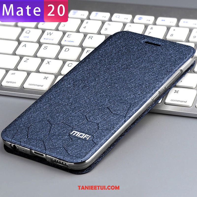 Etui Huawei Mate 20 All Inclusive Ochraniacz Telefon Komórkowy, Futerał Huawei Mate 20 Nubuku Miękki Niebieski