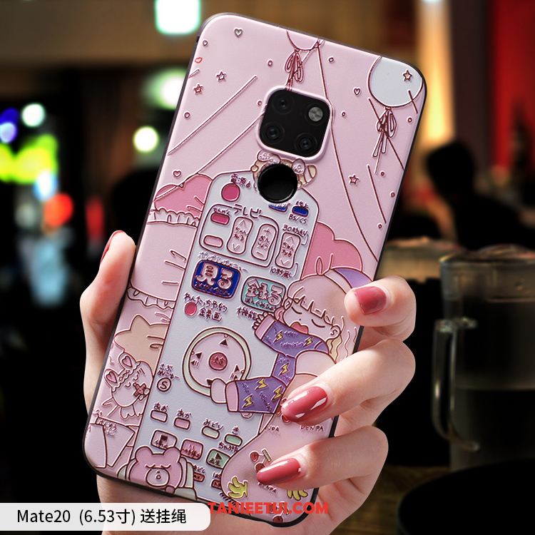 Etui Huawei Mate 20 Telefon Komórkowy Różowe Miękki, Obudowa Huawei Mate 20 Cienkie Osobowość Silikonowe
