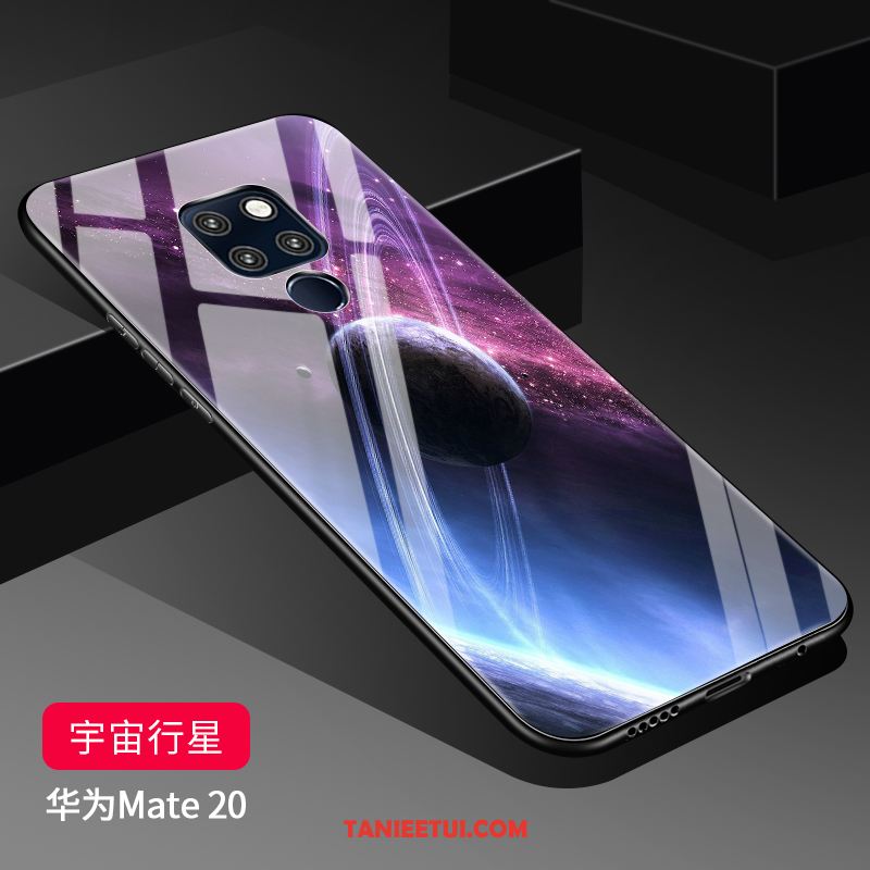 Etui Huawei Mate 20 Tendencja Szkło Hartowane Nubuku, Futerał Huawei Mate 20 Czerwony Netto Purpurowy Anti-fall