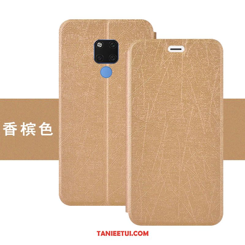 Etui Huawei Mate 20 X Klapa Miękki Złoto, Futerał Huawei Mate 20 X Skórzany Futerał Telefon Komórkowy Ochraniacz