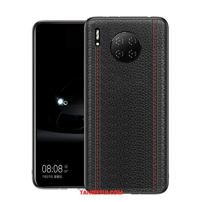 Etui Huawei Mate 30 Pro All Inclusive Ochraniacz Prawdziwa Skóra, Obudowa Huawei Mate 30 Pro Telefon Komórkowy Czarny Wysoki Koniec