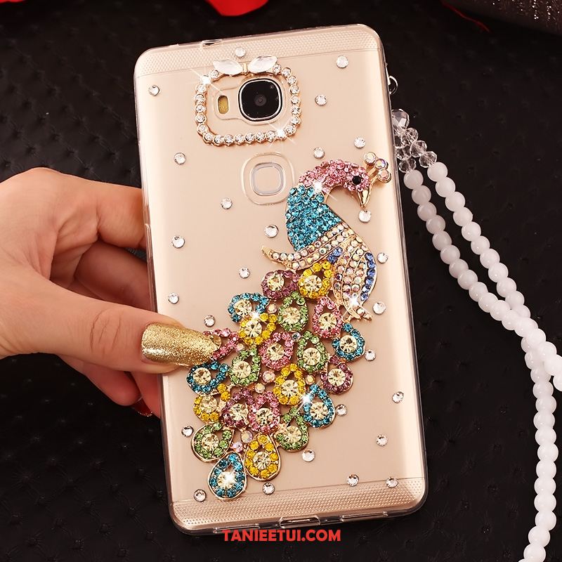 Etui Huawei Mate 8 Rhinestone Miękki Przezroczysty, Pokrowce Huawei Mate 8 Wiszące Ozdoby Telefon Komórkowy Ochraniacz