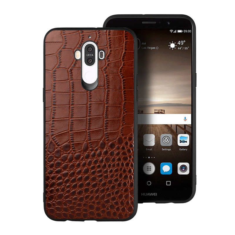 Etui Huawei Mate 9 Ochraniacz Wspornik Filmy, Obudowa Huawei Mate 9 Vintage Telefon Komórkowy Braun