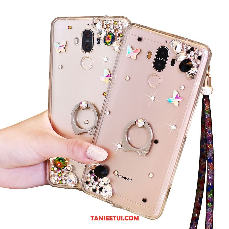 Etui Huawei Mate 9 Ring Rhinestone Telefon Komórkowy, Obudowa Huawei Mate 9 Ochraniacz Przezroczysty Silikonowe