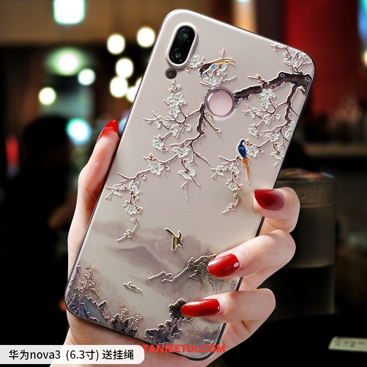 Etui Huawei Nova 3 Osobowość Cienkie Biały, Futerał Huawei Nova 3 Miękki Nowy Modna Marka