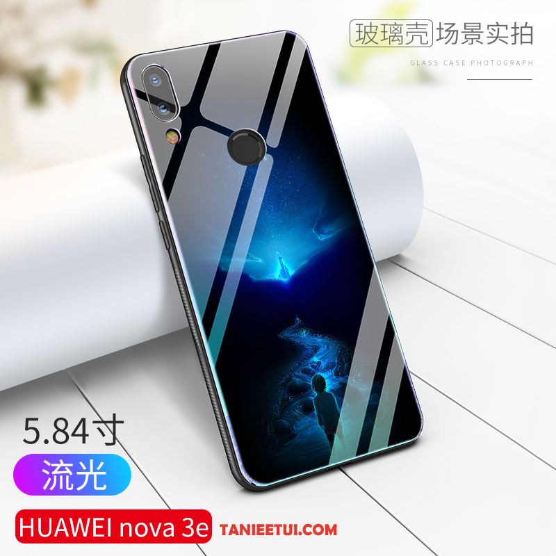 Etui Huawei Nova 3e Gwiaździsty Tendencja Trudno, Obudowa Huawei Nova 3e Modna Marka Niebieski Anti-fall