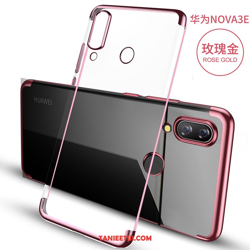 Etui Huawei Nova 3e Miękki Różowe Ochraniacz, Obudowa Huawei Nova 3e Modna Marka Czerwony Netto Kreatywne