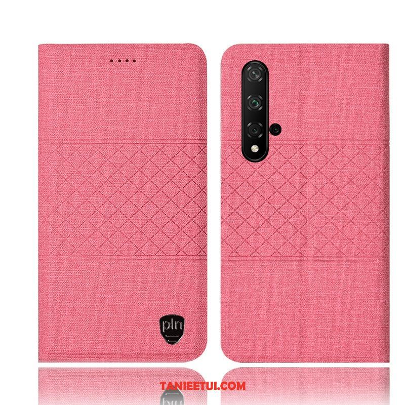 Etui Huawei Nova 5t Anti-fall Telefon Komórkowy Bawełna I Len, Pokrowce Huawei Nova 5t All Inclusive Ochraniacz Różowe