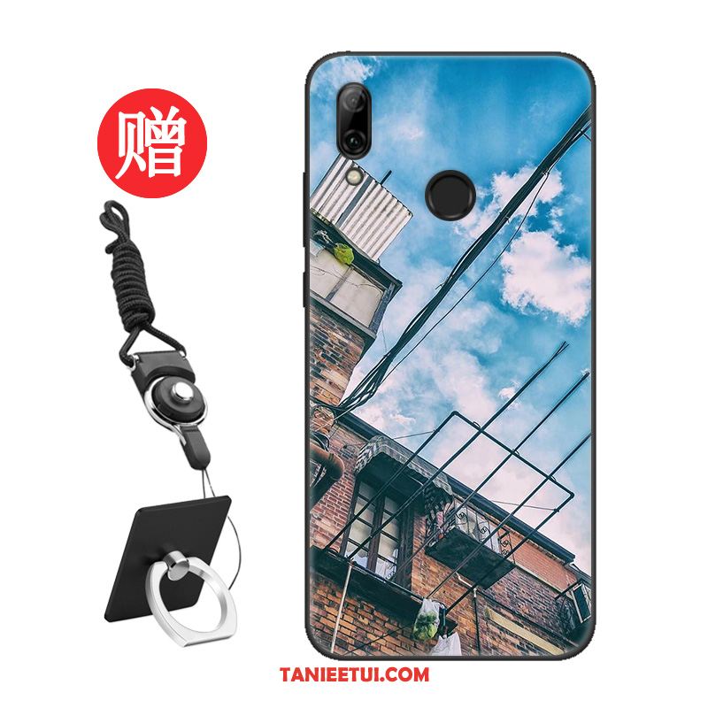 Etui Huawei P Smart 2019 Moda Nubuku All Inclusive, Futerał Huawei P Smart 2019 Zakochani Czerwony Netto Niebieski