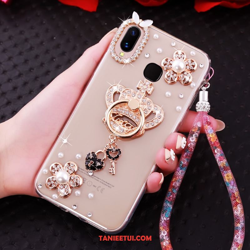 Etui Huawei P Smart+ Miękki Złoto Tendencja, Pokrowce Huawei P Smart+ Wspornik Ochraniacz Rhinestone